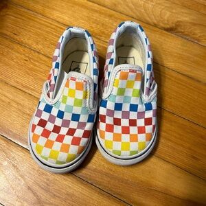 EUC Kids Rainbow Vans. Size 6 toddler